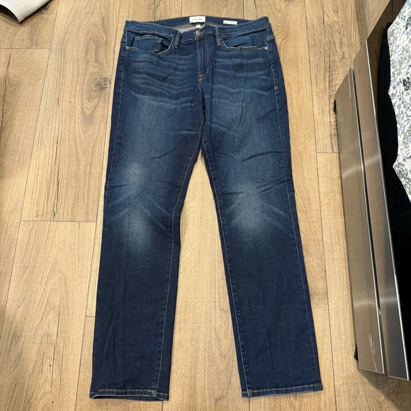 Frame Denim Blue Straight-Leg Jeans with Classic Indigo Wash L’Homme Men’s 38 - Picture 1 of 3